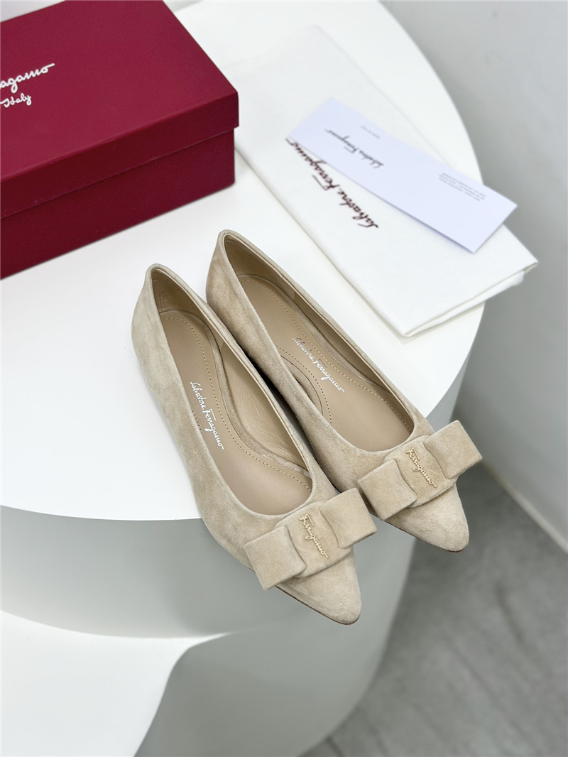 Salvatore Ferragamo pointed toe Viva ballet shoes