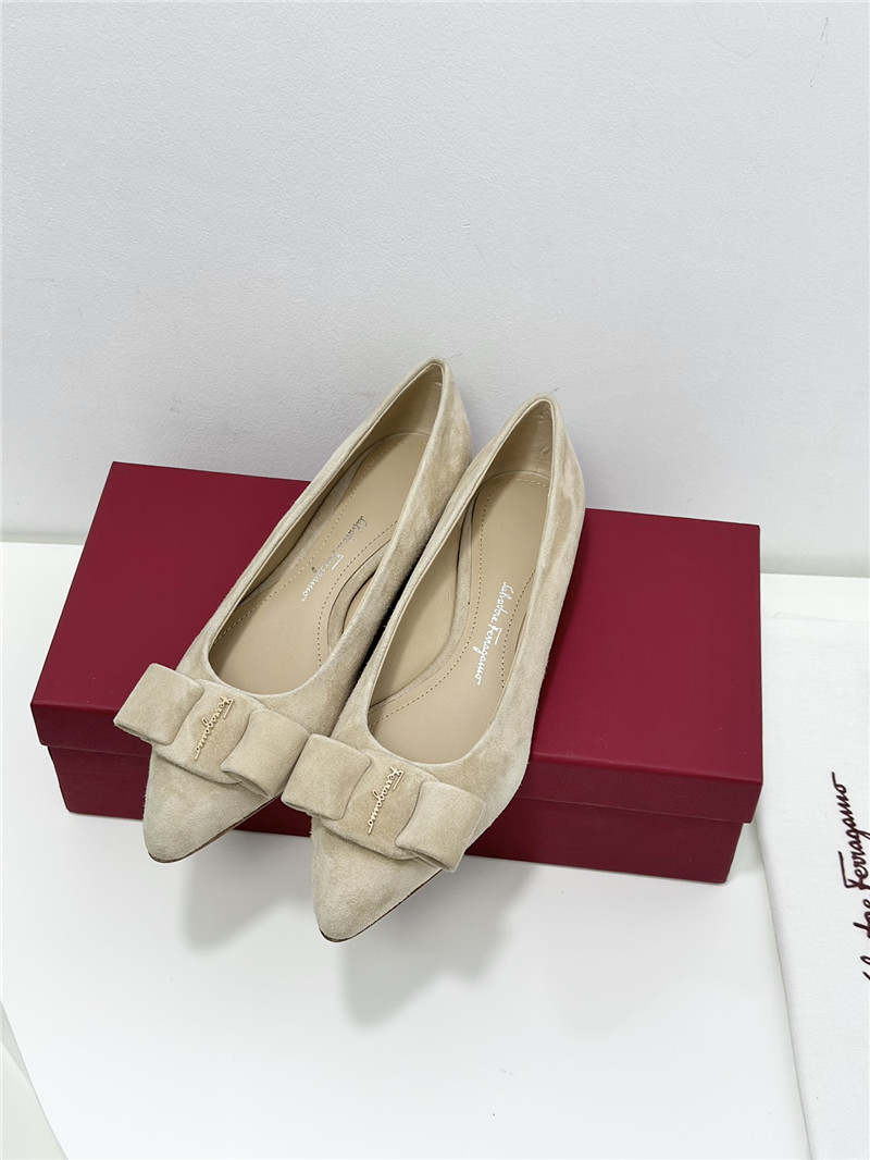 Salvatore Ferragamo pointed toe Viva ballet shoes