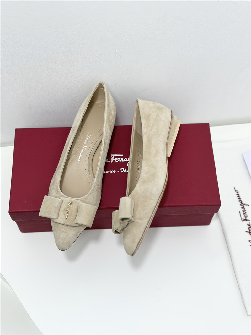 Salvatore Ferragamo pointed toe Viva ballet shoes