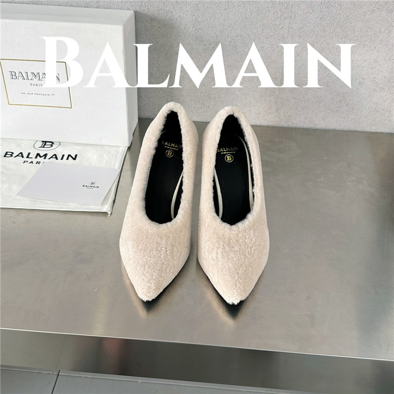 Balmain’s new Ruby lambswool stiletto mules