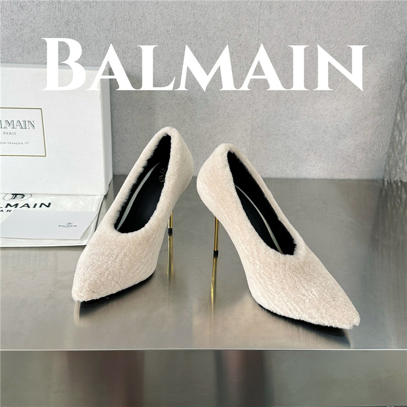 Balmain’s new Ruby lambswool stiletto mules