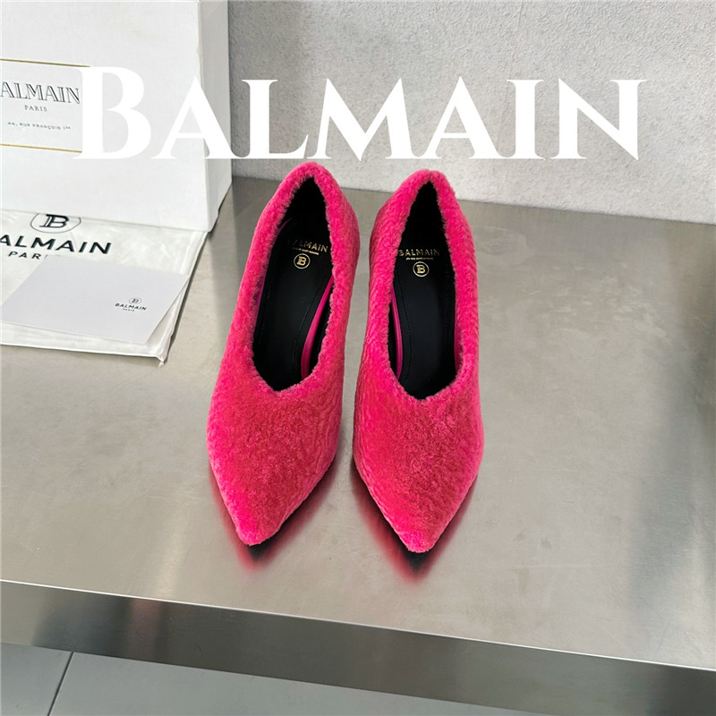 Balmain’s new Ruby lambswool stiletto mules