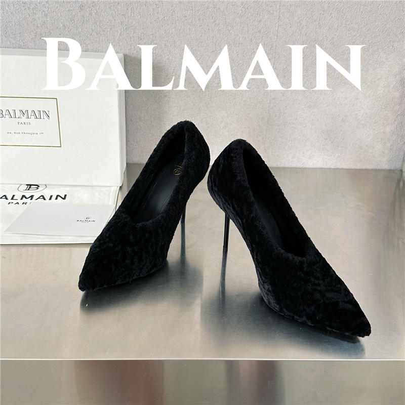 Balmain’s new Ruby lambswool stiletto mules