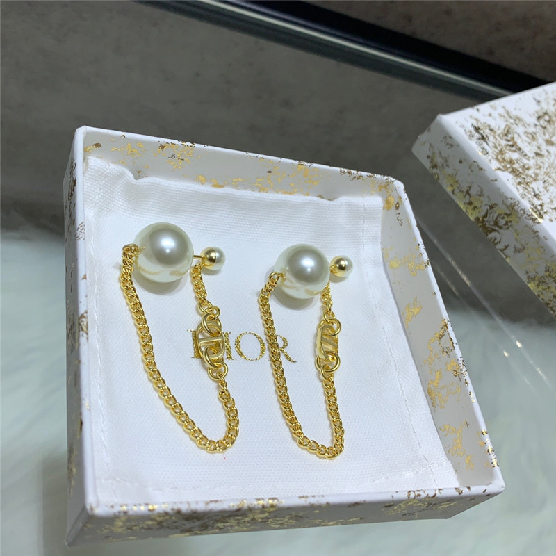 Dior CD Chain Tassel Earrings