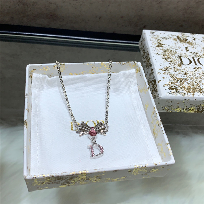 Dior Bow Pink Necklace