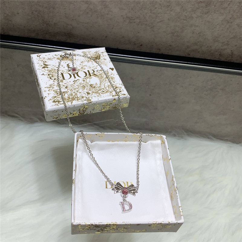 Dior Bow Pink Necklace