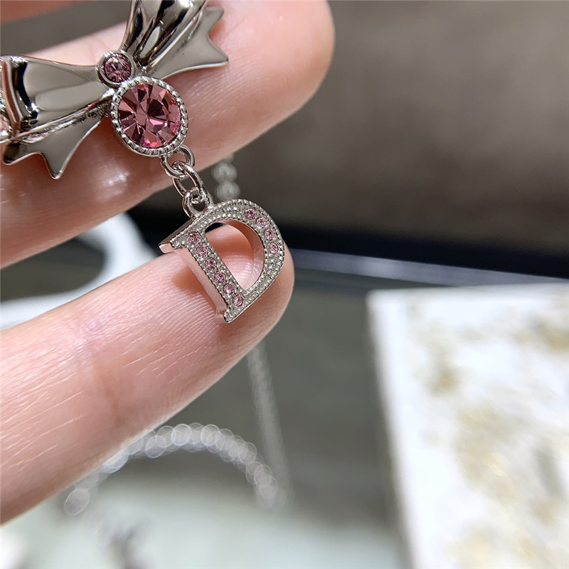 Dior Bow Pink Necklace