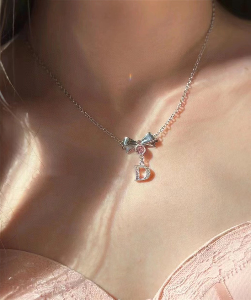 Dior Bow Pink Necklace