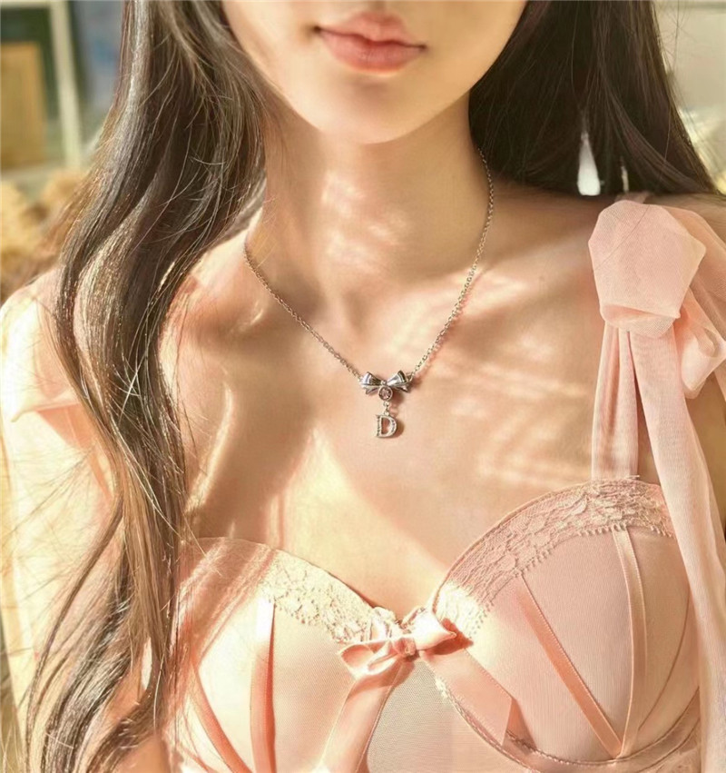 Dior Bow Pink Necklace