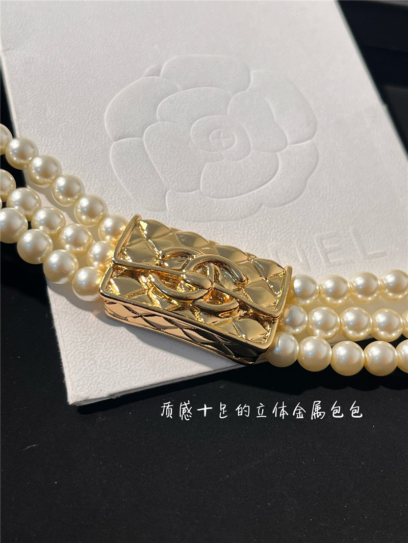 Ch**el classic logo pearl bracelet