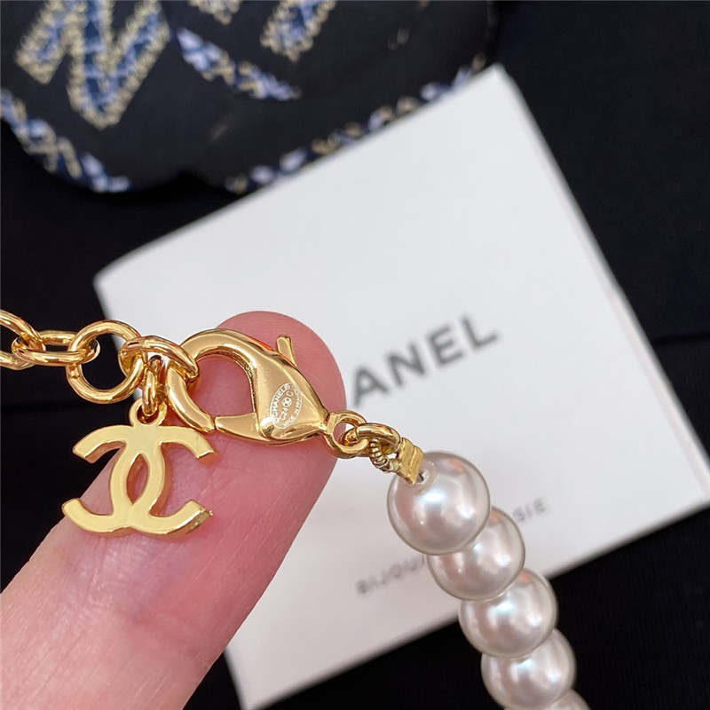 Ch**el chain pearls wings Ch**el necklace