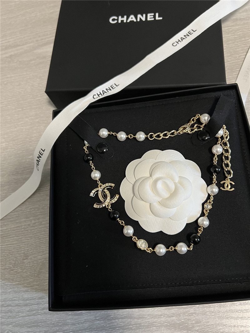 Chanel Chanel Black and White Pearl Necklace