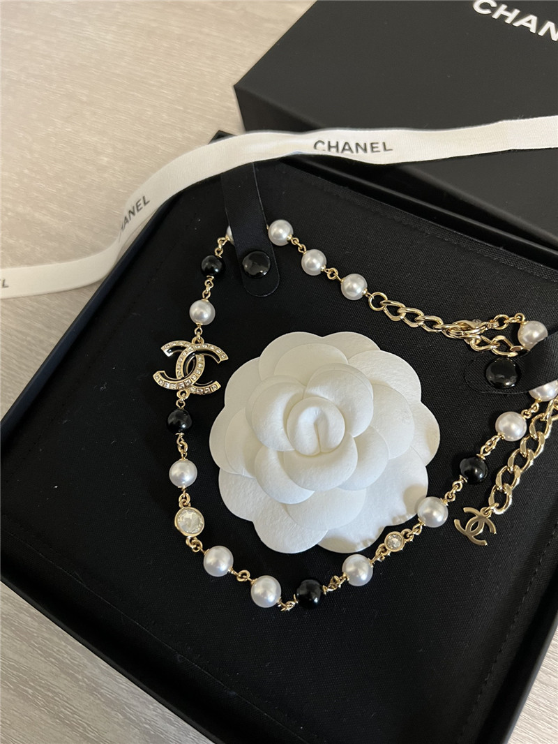 Chanel Chanel Black and White Pearl Necklace