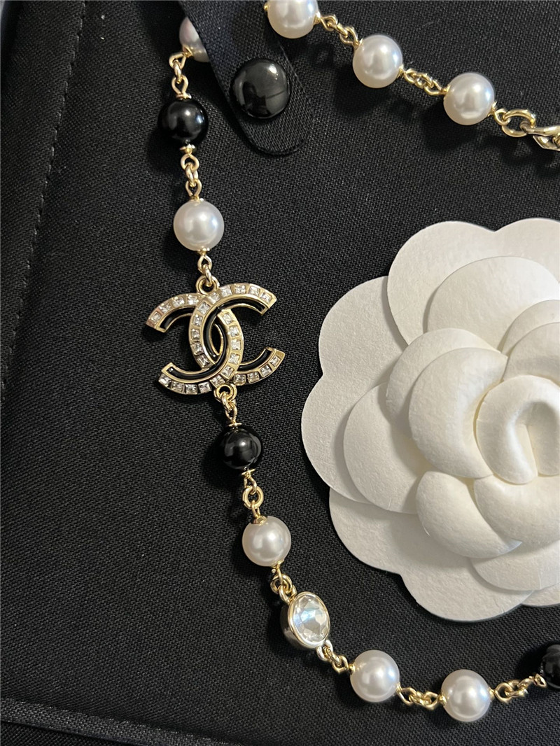 Chanel Chanel Black and White Pearl Necklace