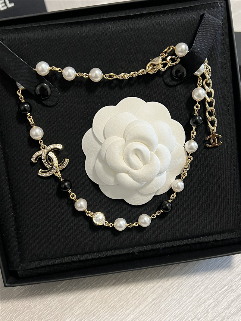 Chanel Chanel Black and White Pearl Necklace