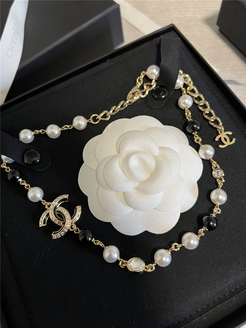 Chanel Chanel Black and White Pearl Necklace