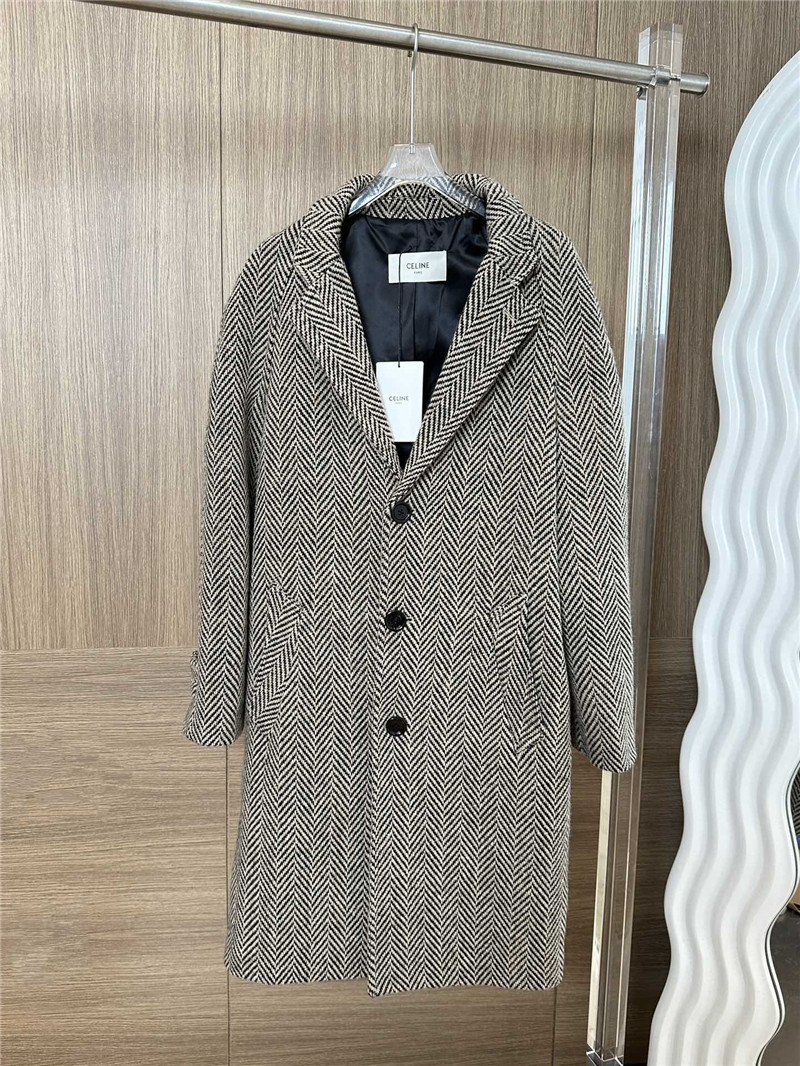 celine old money style wool coat