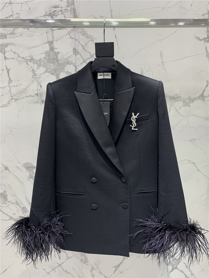 YSL Ostrich Feather Upgraded Suit