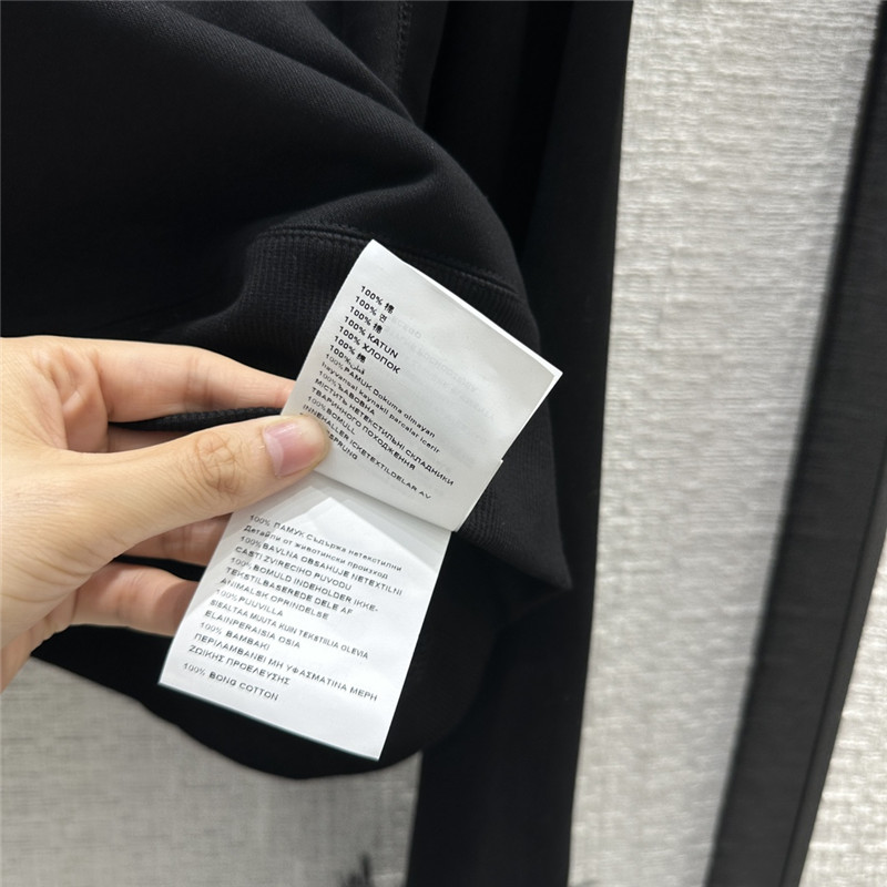 Pra*a ostrich feather cuffs sweatshirt