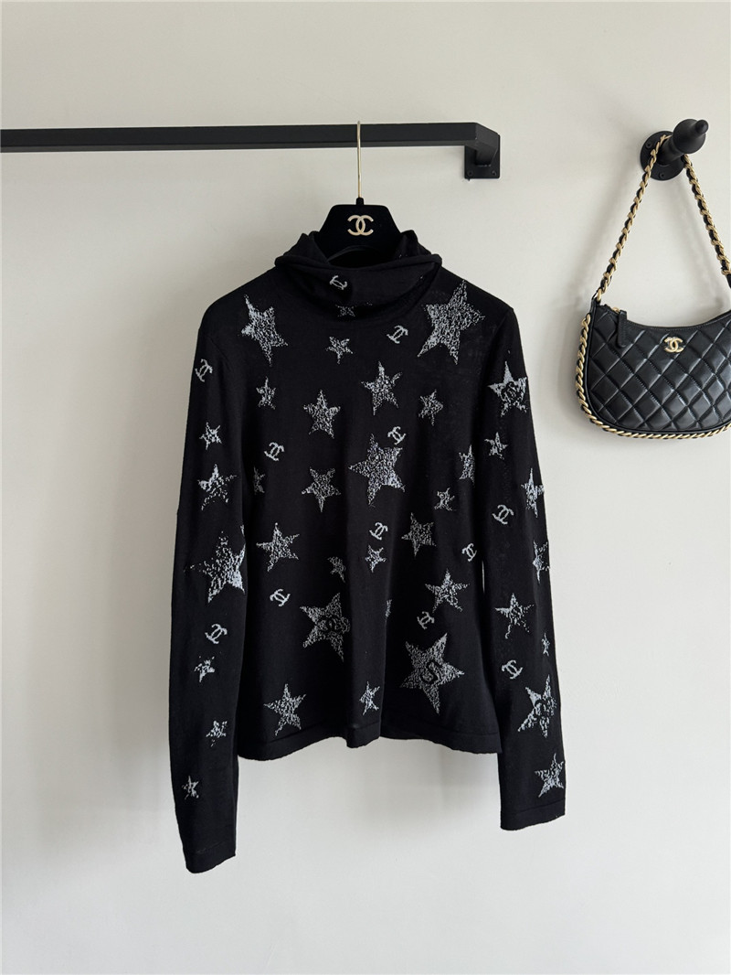 Chanel Star Turtleneck Wool Sweater