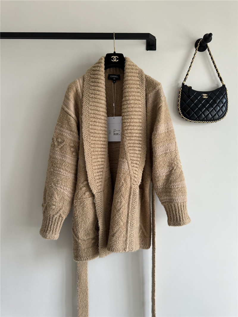 Chanel Camel Robe Cardigan