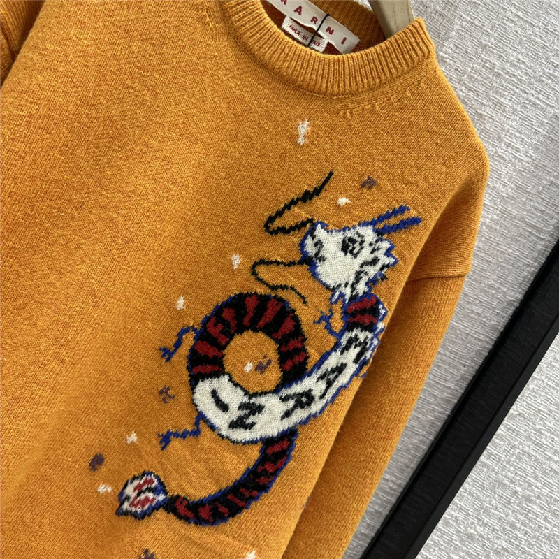 Marni Wool Jacquard Knitted Sweater