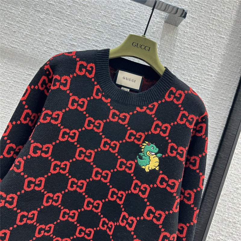 Gvc*1 gg logo intarsia sweater