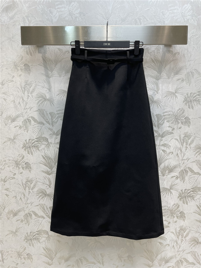 dior belted high-waisted A-line skirt