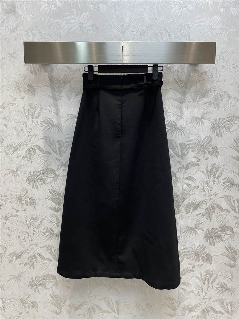 D10r belted high-waisted a-line skirt