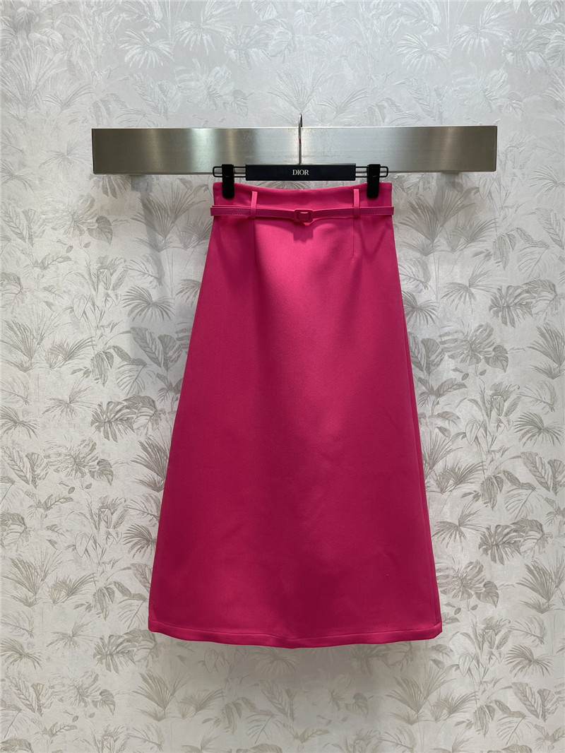 D10r belted high-waisted a-line skirt