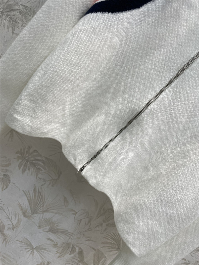 Gvc*1 stand collar knitted colorblock zip cardigan jacket