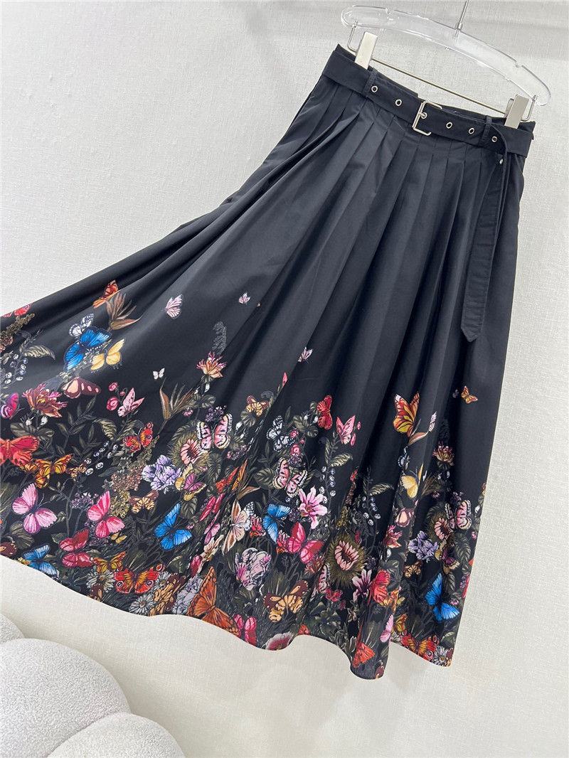 D10r belted long skirt