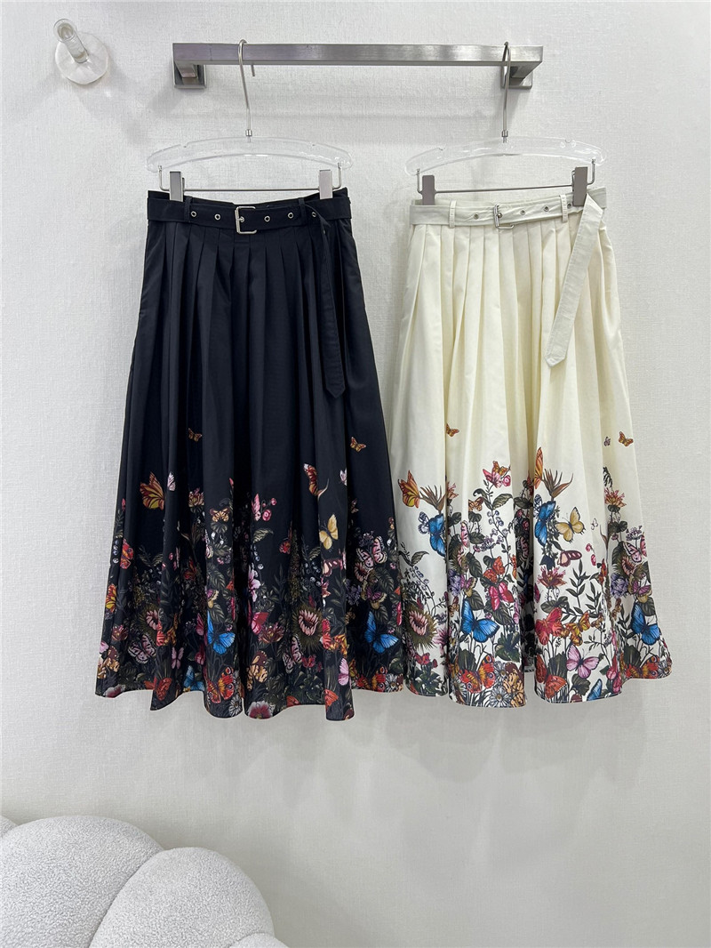 D10r belted long skirt