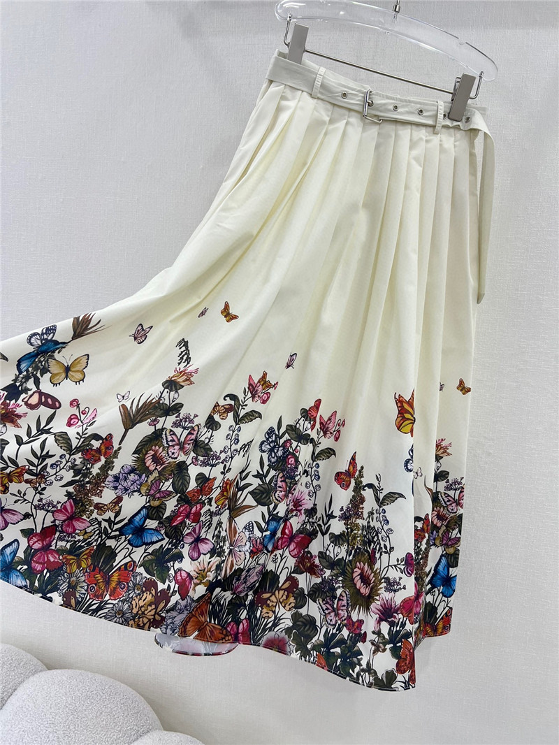 D10r belted long skirt