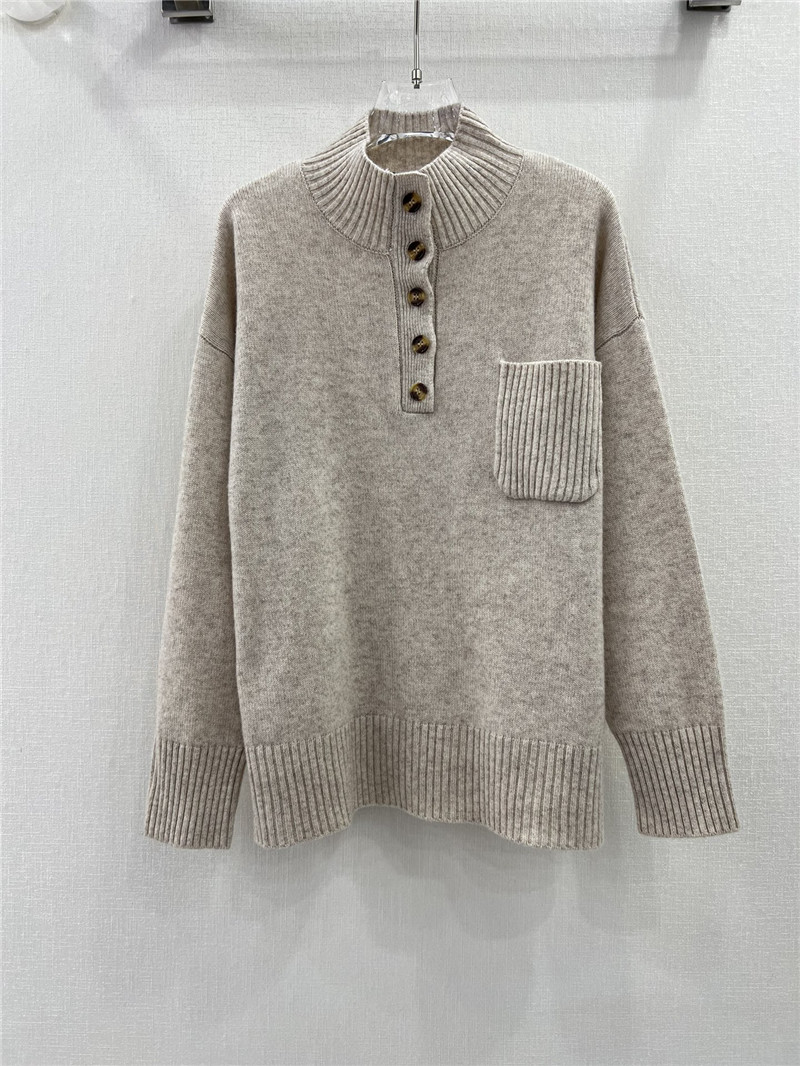 Loro Piana Light Beige Cashmere Pullover Sweater