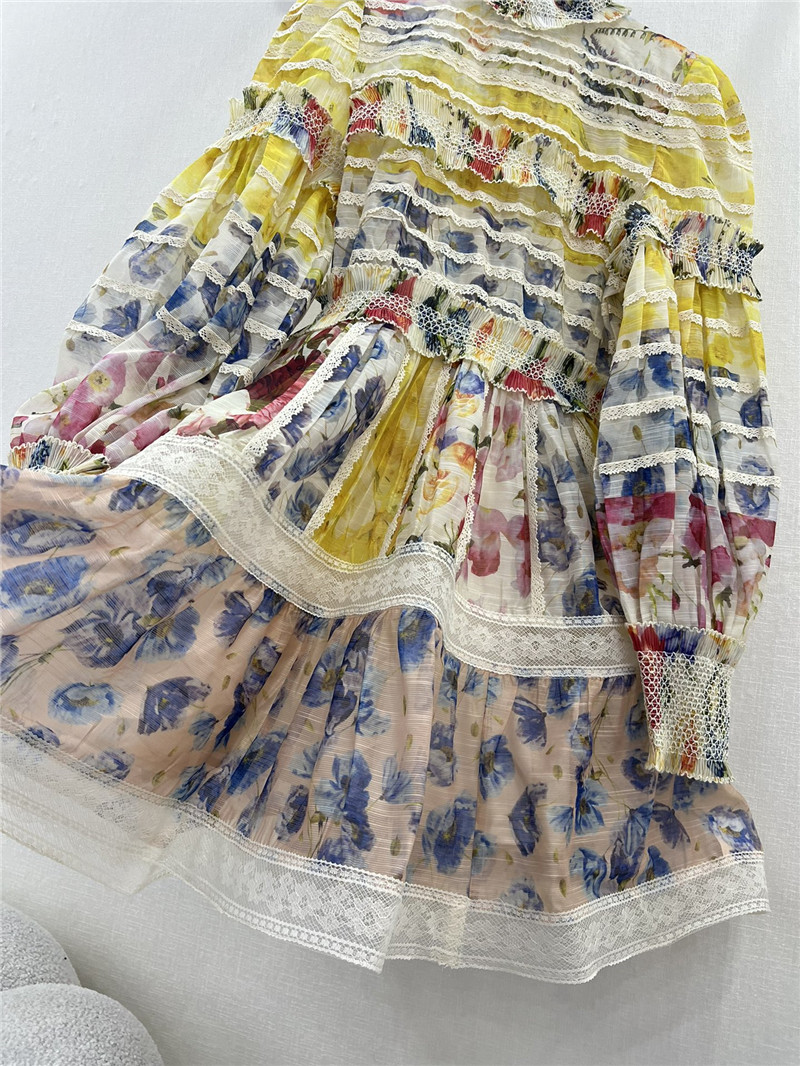 zimm turtleneck lantern sleeve mini dress