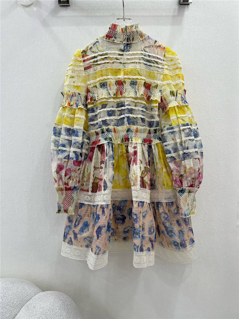 zimm turtleneck lantern sleeve mini dress