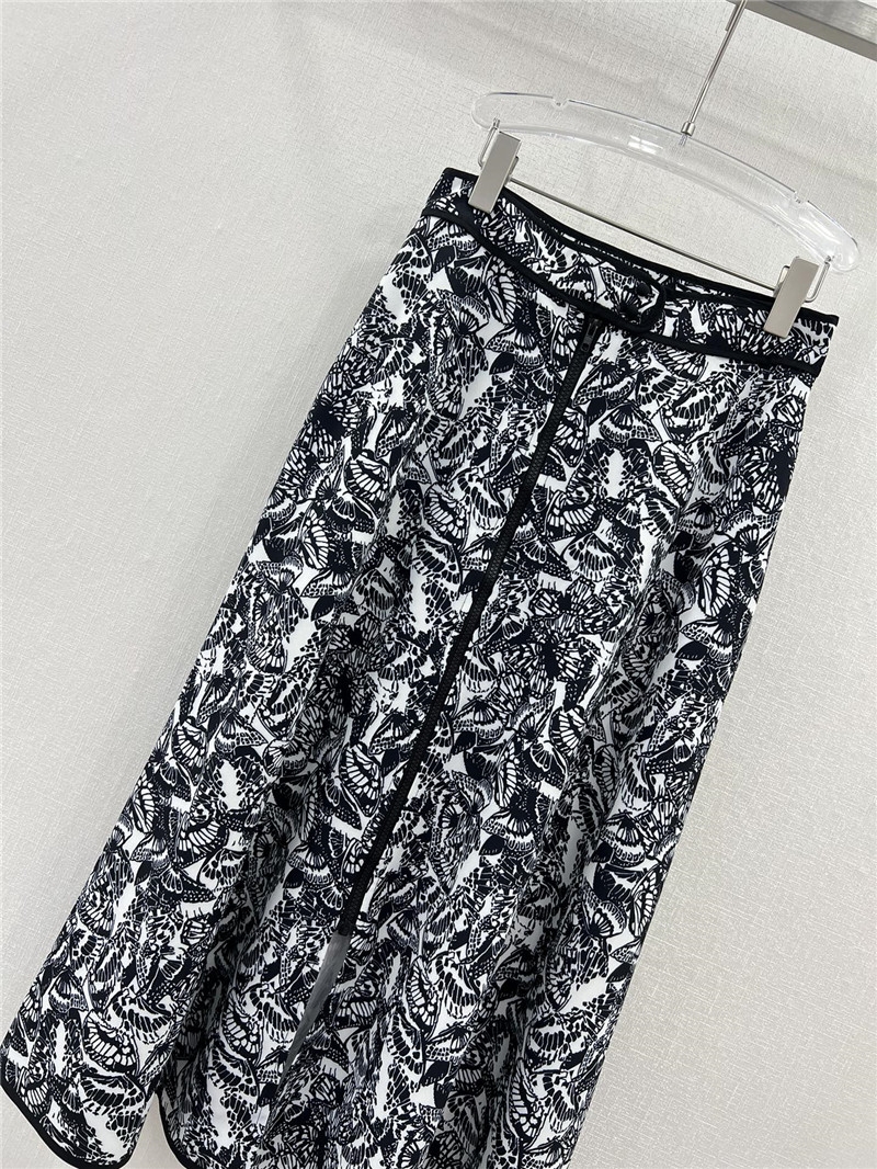 D10r new full length ink print pattern long skirt