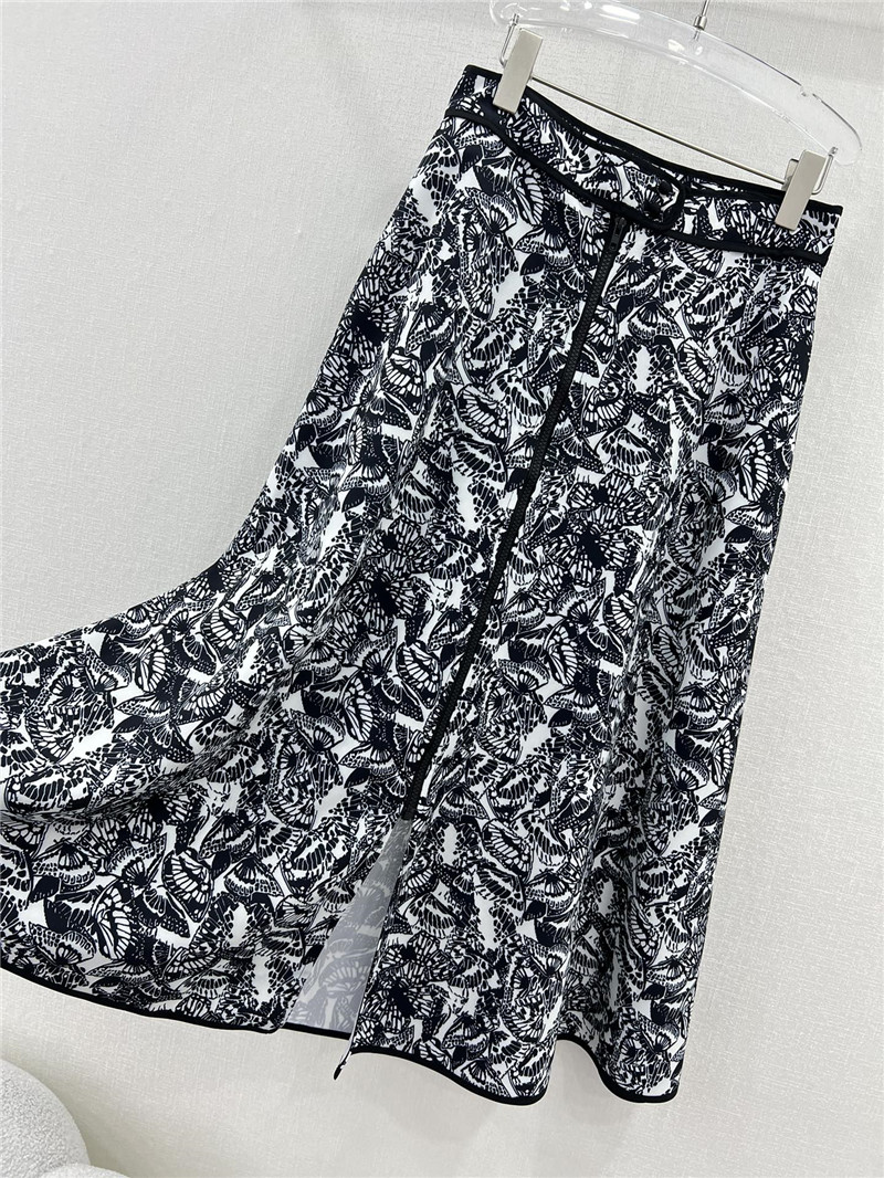 D10r new full length ink print pattern long skirt