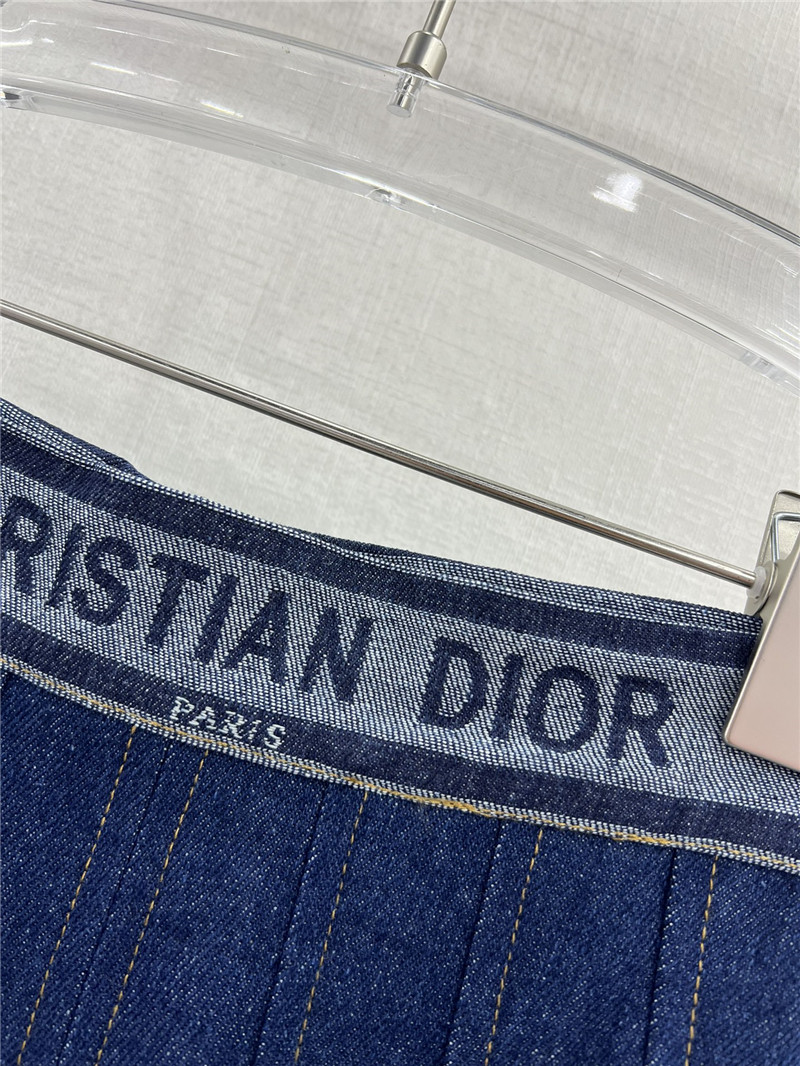 D10r new denim pleated midi skirt