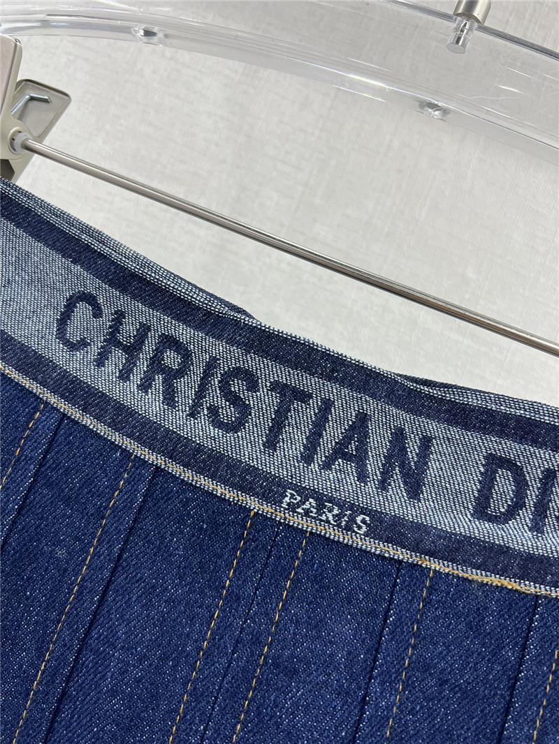 D10r new denim pleated midi skirt