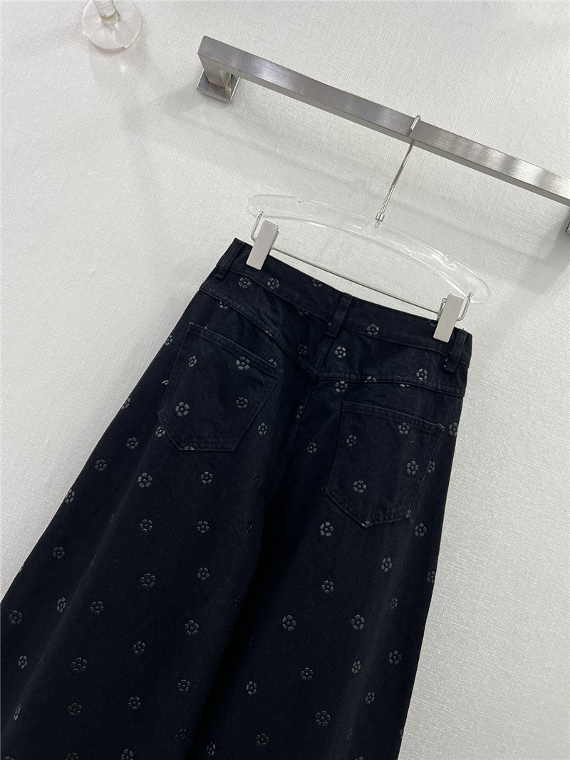 Ch**el new laminated camellia wide leg pants