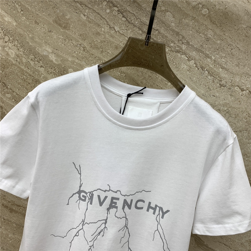 Givenchy reflective lightning print short-sleeved T-shirt