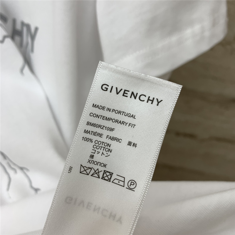 Givenchy reflective lightning print short-sleeved T-shirt