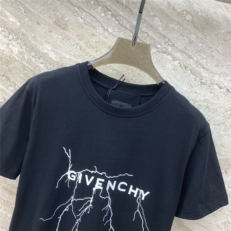 Givenchy reflective lightning print short-sleeved T-shirt
