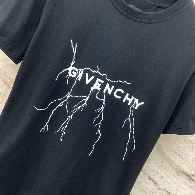 Givenchy reflective lightning print short-sleeved T-shirt