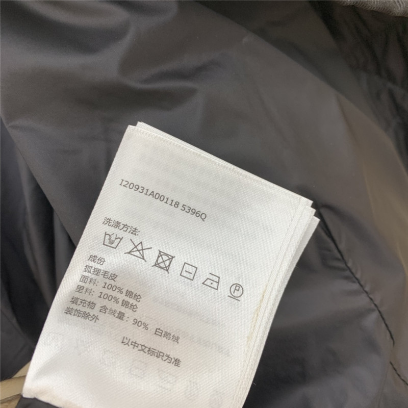 Moncler hooded belted fur collar waisted down jacket