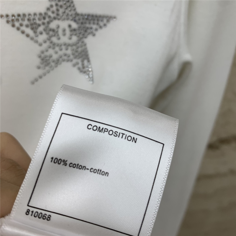 Ch**el off-shoulder long-sleeved bottoming t-shirt