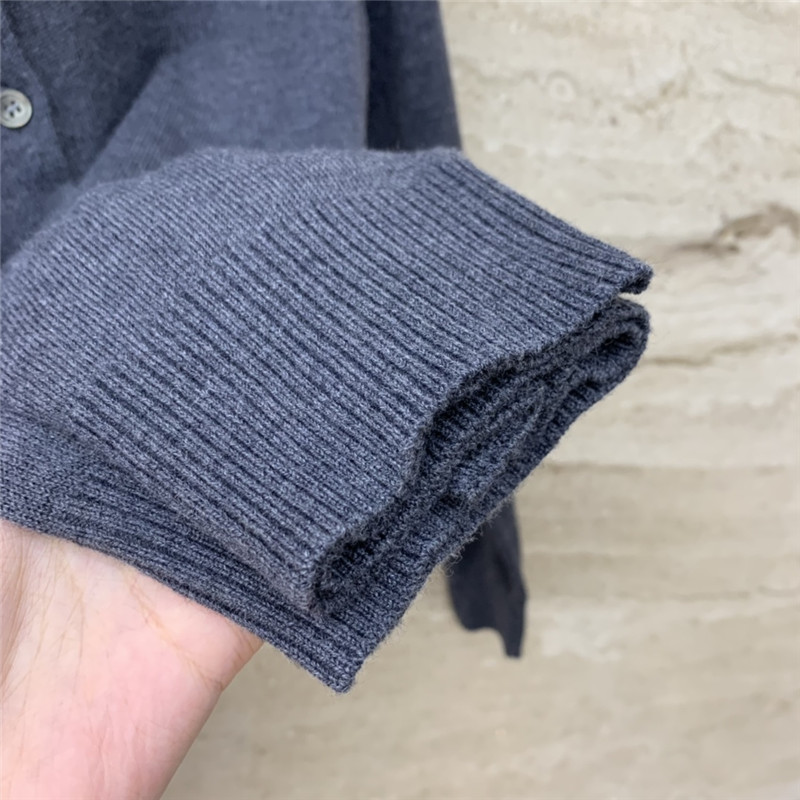 Miu Miu Navy Logo Knitted Cardigan