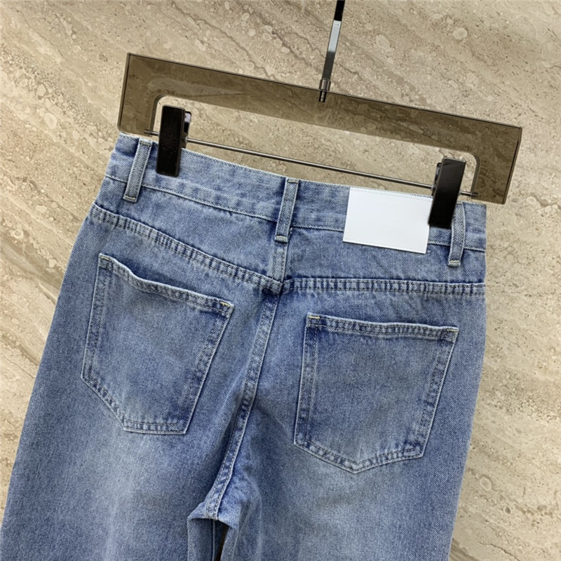 Ch**el towel embroidered logo jeans